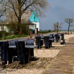 Uitzicht op de dijk bij Lathum